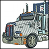 Embroidery digitizing: Container Truck